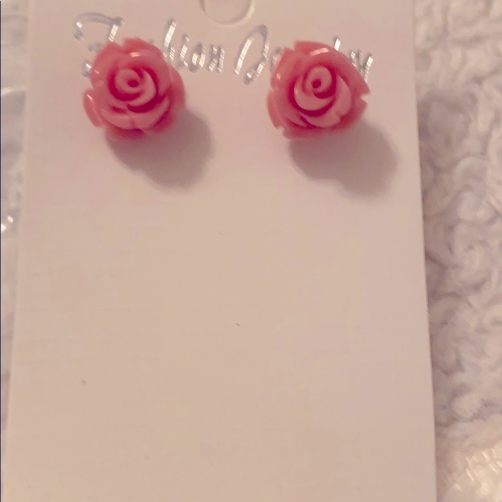 Pink Rose earrings